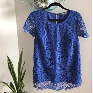 Roselyn Lace Overlay Blouse